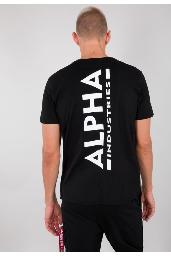 Tričko ALPHA INDUSTRIES Backprint black