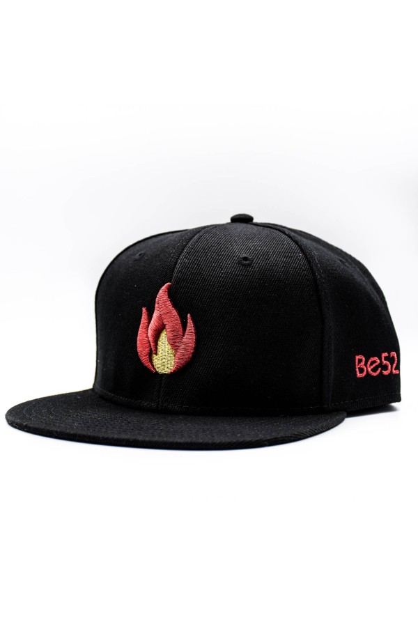 Kšiltovka BE52 Snapback Flame black