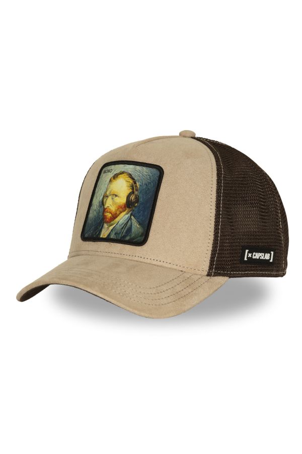 Kšiltovka CAPSLAB Mono Gogh beige