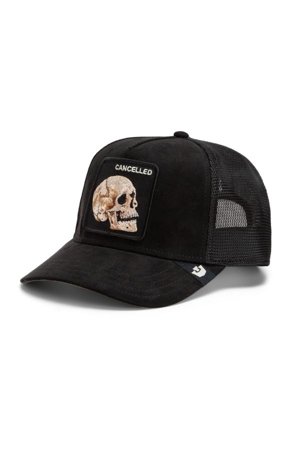 Kšiltovka GOORIN BROS. Suede Cancelled Skull black