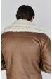 Bunda SIKSILK Aviator Jacket brown/white