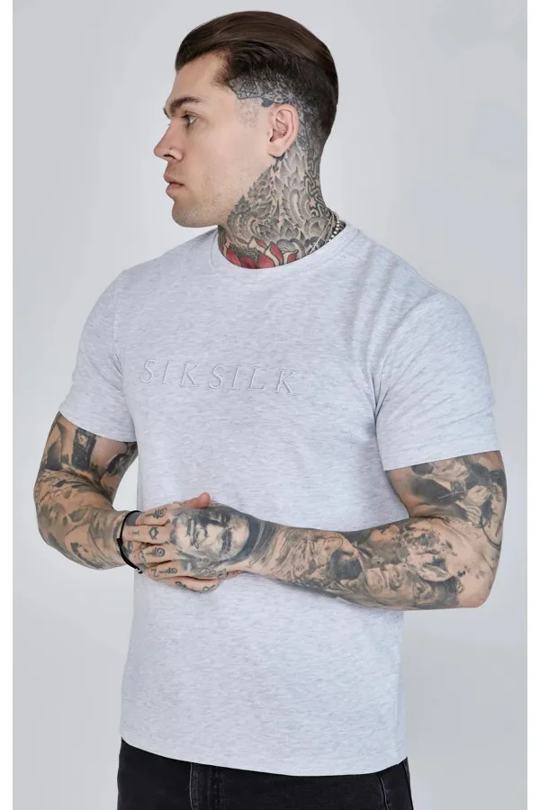 Tričko SIKSILK Logo T-shirt grey