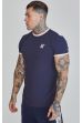 Tričko SIKSILK Ringer Tee navy