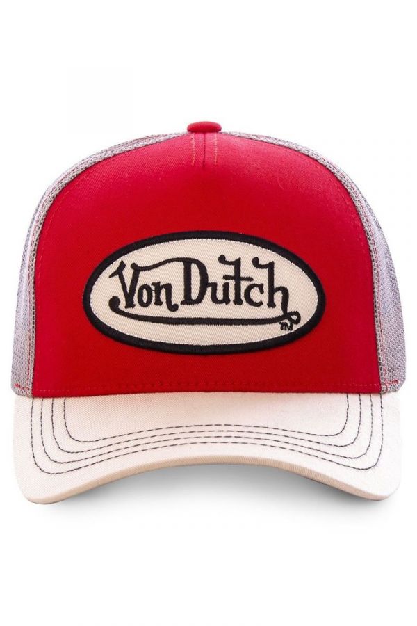 Kšiltovka VON DUTCH Color Mesh red