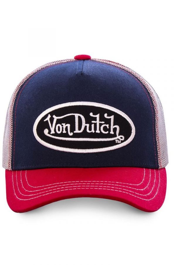 Kšiltovka VON DUTCH Color Mesh navy/red