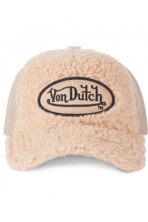 Kšiltovka VON DUTCH Fur beige